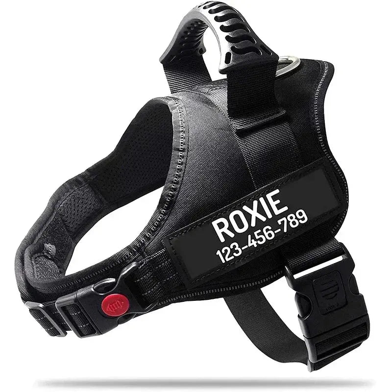 Excel Pets High Quality Nylon Adjustable Custom ID Dog Harness No Pull For Safe Training And Everyday Use - Animals & Pet Supplies > Pet Supplies > Pet Collars & Harnesses > Personalized ID Collars Dog