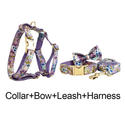 Excel Pets Adjustable Dog Harness With Soft Cotton Material, Comfortable Safe Fit For Daily Walks And Training, Printed Purple - Baby & Toddler > Baby Safety > Baby Safety Harnesses & Leashes > Harnesses Dog