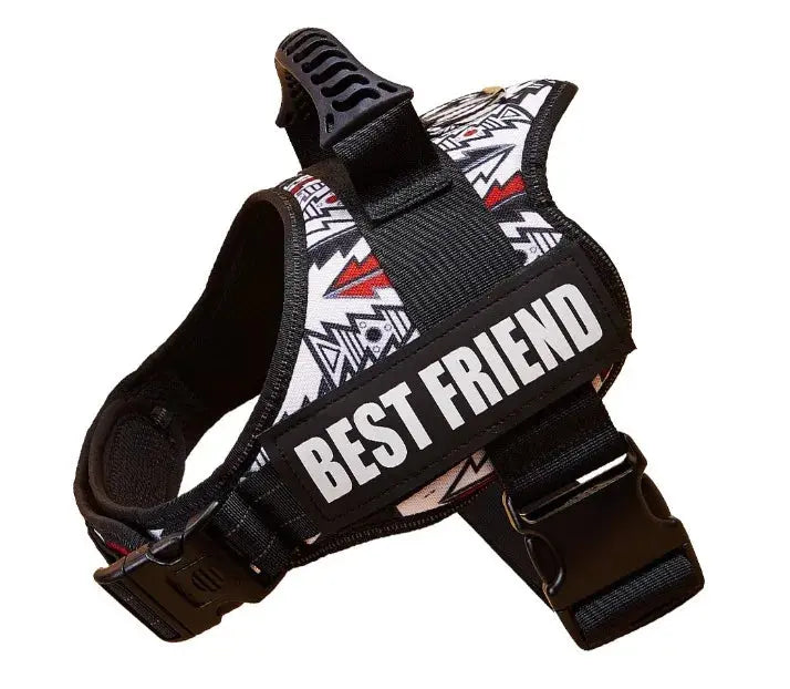 Excel Pets Nylon Adjustable Custom ID Dog Harness No Pull For Easy Control Safe Training With Adjustable Chest Size XS To XXL - Animals & Pet Supplies > Pet Supplies > Pet Collars & Harnesses Dog