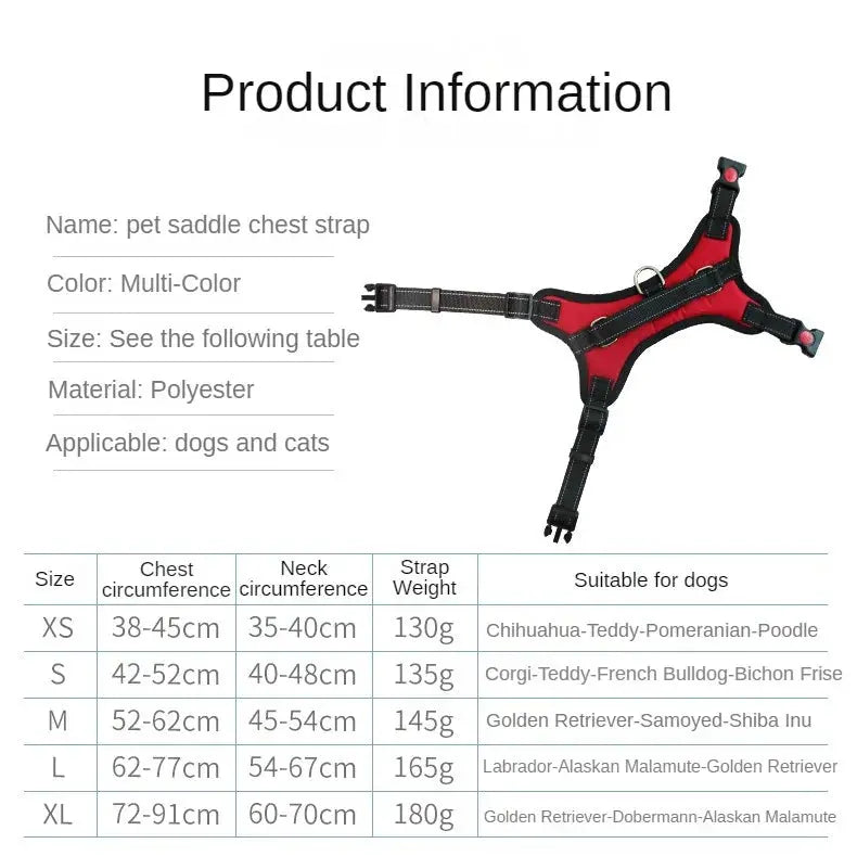 Excel Pets Durable Reflective Adjustable Pet Dog Harness With Lift Handle For Training And Night Safety - Animals & Pet Supplies > Pet Supplies > Pet Collars & Harnesses > Harnesses Dog