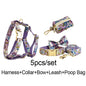 Excel Pets Adjustable Dog Harness With Soft Cotton Material, Comfortable Safe Fit For Daily Walks And Training, Printed Purple - Baby & Toddler > Baby Safety > Baby Safety Harnesses & Leashes > Harnesses Dog