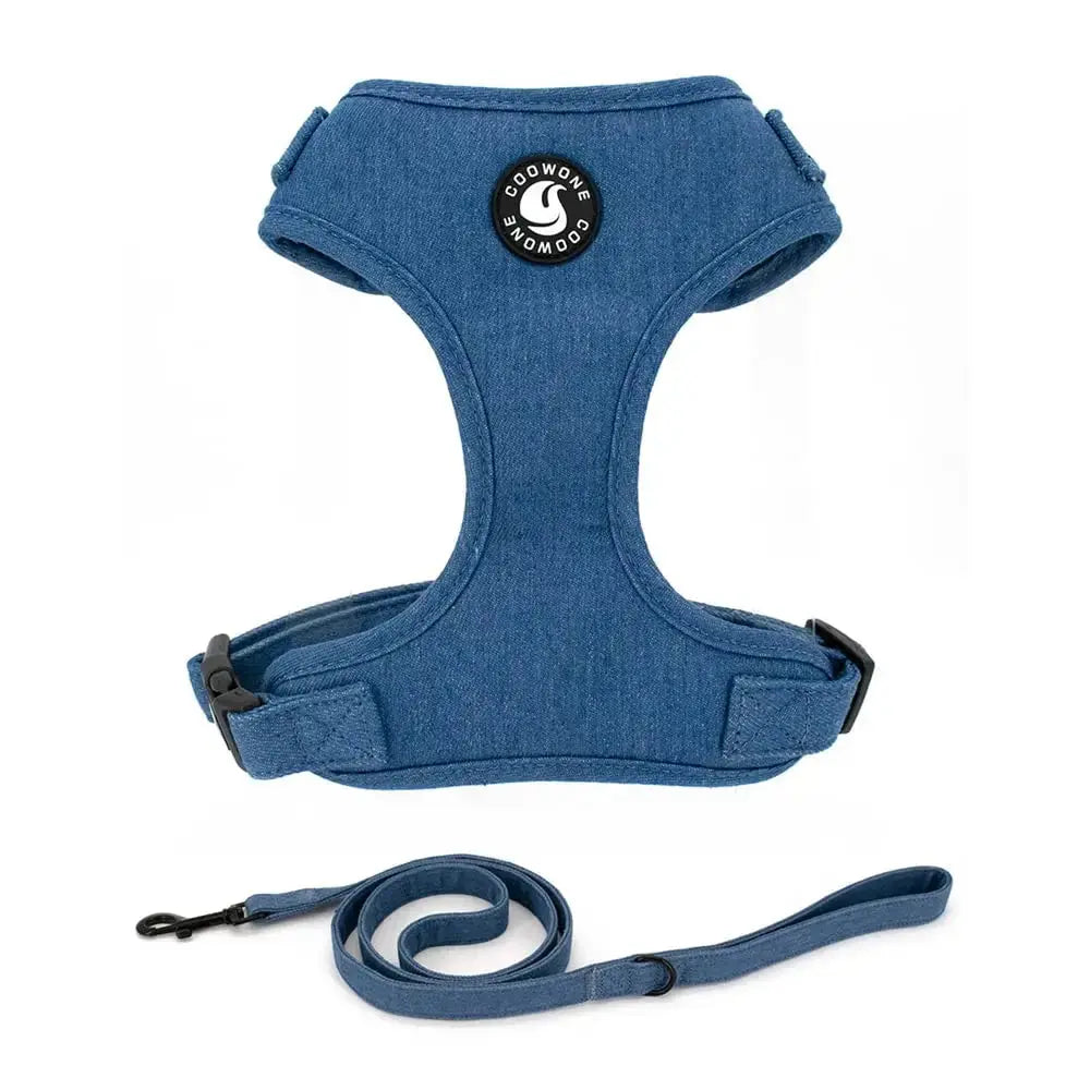 Excel Pets Collarlogo Adjustable Floral Pattern Dog Harness and Leash Set With Breathable Mesh - Animals & Pet Supplies > Pet Supplies > Pet Collars & Harnesses Dog