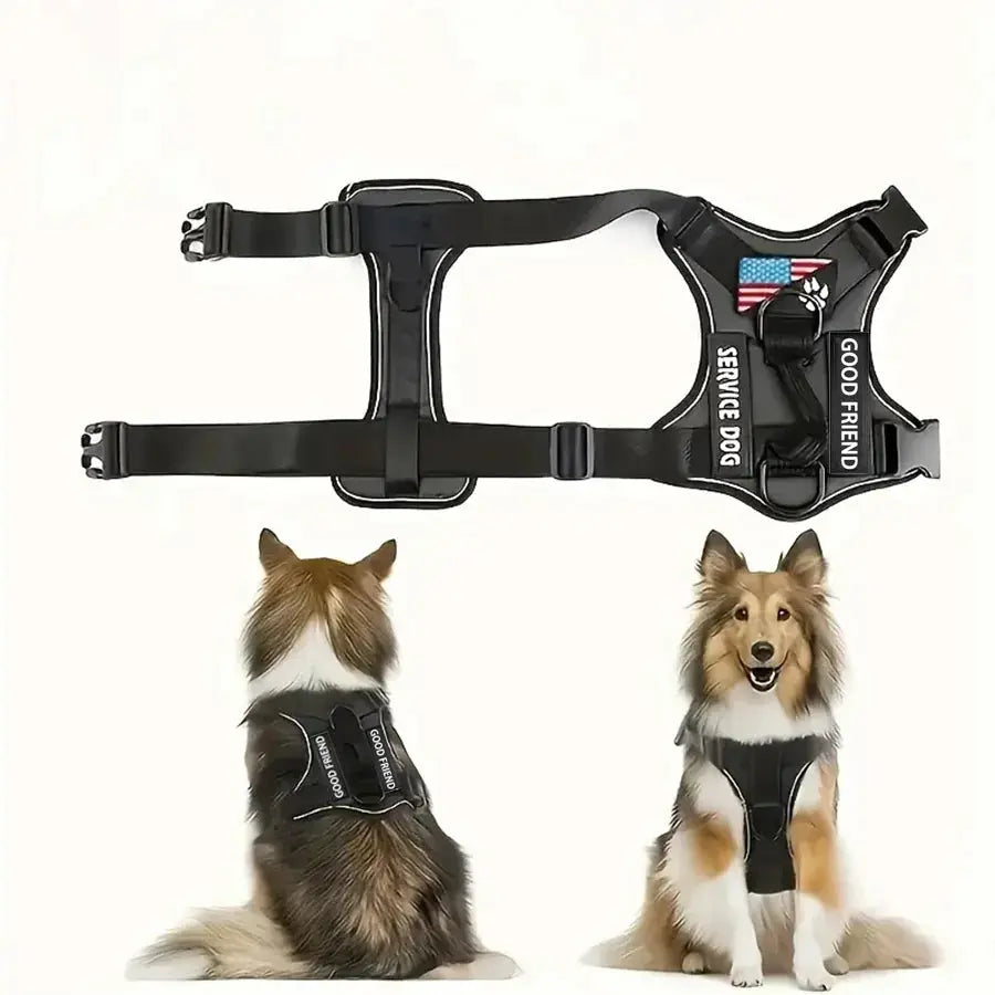 Reflective Dog Vest Harness With 5PCS Patches Excel Pets