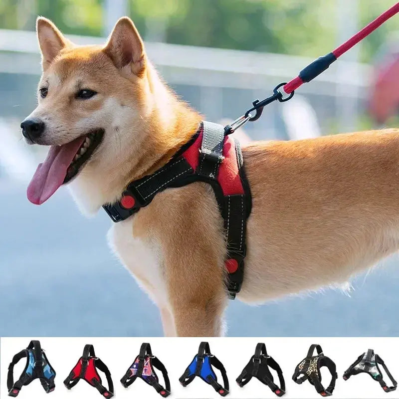 Excel Pets Durable Reflective Adjustable Pet Dog Harness With Lift Handle For Training And Night Safety - Animals & Pet Supplies > Pet Supplies > Pet Collars & Harnesses > Harnesses Dog