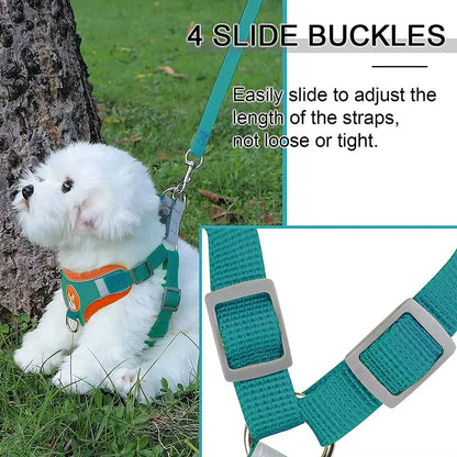 Excel Pets Step-In Dog Harness And Leash Set For Small To Medium Dogs, Comfortable No-Pull Design With Easy Step In - Animals & Pet Supplies > Pet Supplies > Pet Collars & Harnesses > Harnesses Dog