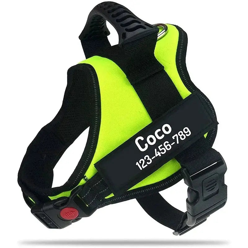 Nylon Adjustable Custom ID Dog Harness Excel Pets