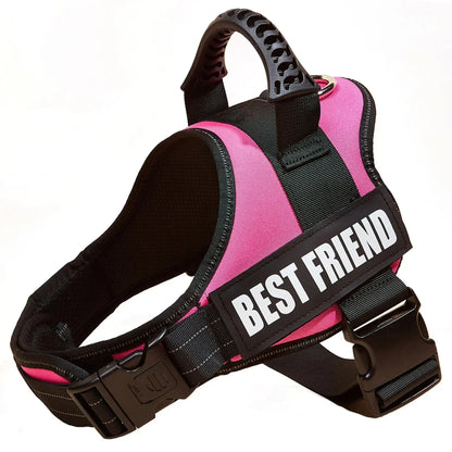 Excel Pets High Quality Nylon Adjustable Custom ID Dog Harness No Pull For Safe Training And Everyday Use - Animals & Pet Supplies > Pet Supplies > Pet Collars & Harnesses > Personalized ID Collars Dog