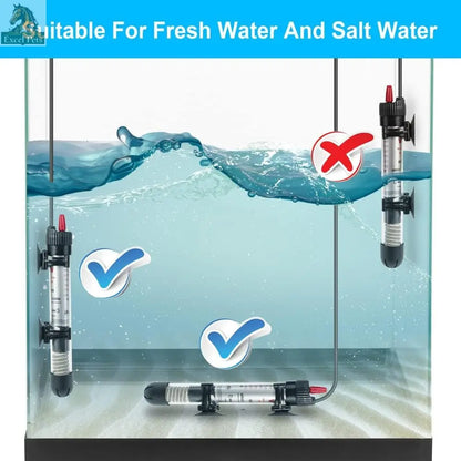 Submersible 300 Watt Aquarium Heater with 1-Year Warranty
