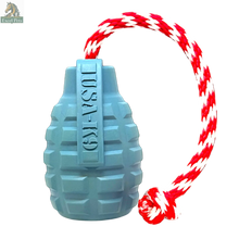 USA-K9 Grenade Shaped Rubber Dog Toy - Chew, Treat Dispenser & Tug Toy | USA SodaPup/True Dogs, LLC