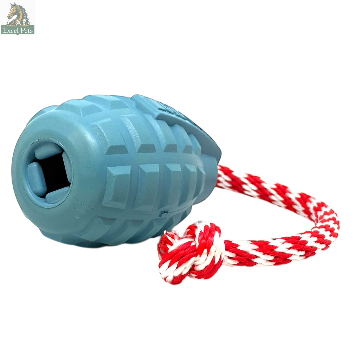 USA-K9 Grenade Shaped Rubber Dog Toy - Chew, Treat Dispenser & Tug Toy | USA SodaPup/True Dogs, LLC