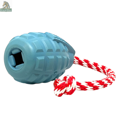 USA-K9 Grenade Shaped Rubber Dog Toy - Chew, Treat Dispenser & Tug Toy | USA SodaPup/True Dogs, LLC