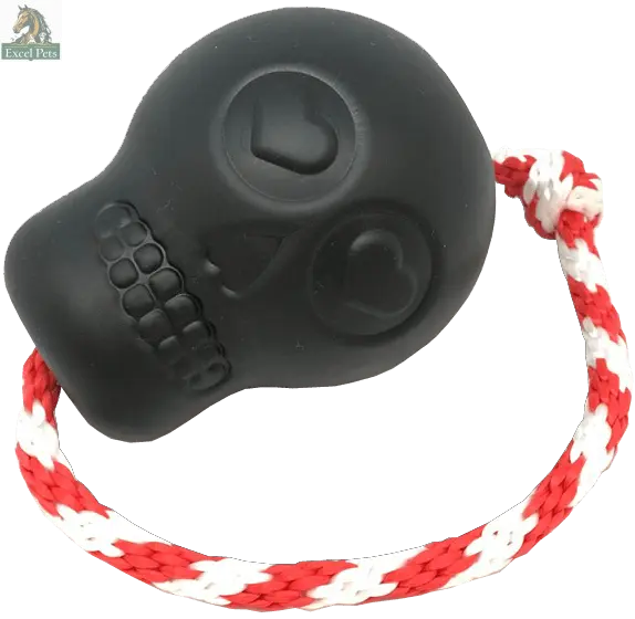 USA-K9 Magnum Skull - Black Magnum Rubber Chew Toy for Extreme Chewers | USA Made SodaPup/True Dogs, LLC