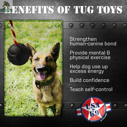 USA-K9 Magnum Stars and Stripes Rubber Dog Toy | K9 Handler Reward Toy | USA Made SodaPup/True Dogs, LLC