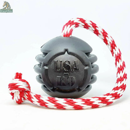 USA-K9 Magnum Stars and Stripes Rubber Dog Toy | K9 Handler Reward Toy | USA Made SodaPup/True Dogs, LLC