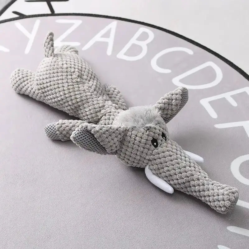 Interactive Plush Dog Toys Molar Teeth Cleaning Toy Cute Animal Modeling Lion Elephant Doll Squeaky Dog Toy Puppy Teething Toys Does not apply