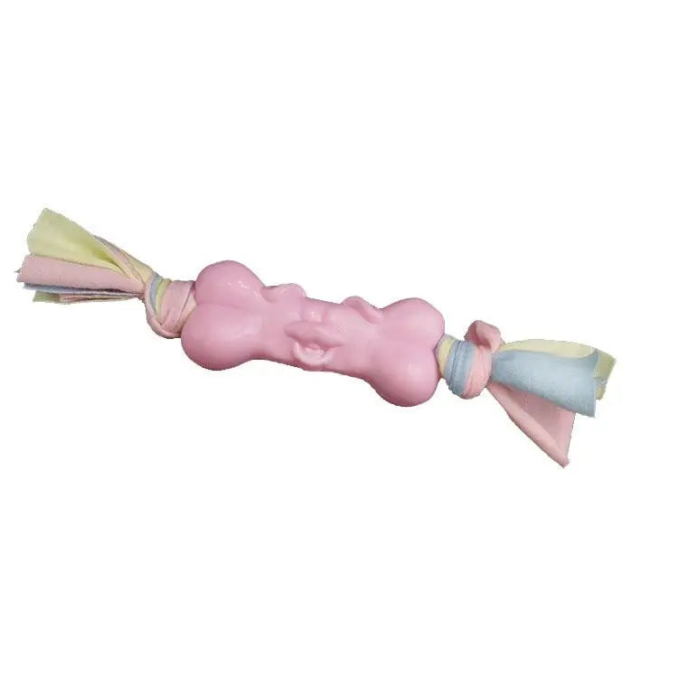 Molar Pawz - Interactive Dog Bone Cotton Cloth Strips For Stress Relief And Teeth Cleaning Dog Hugs Cat