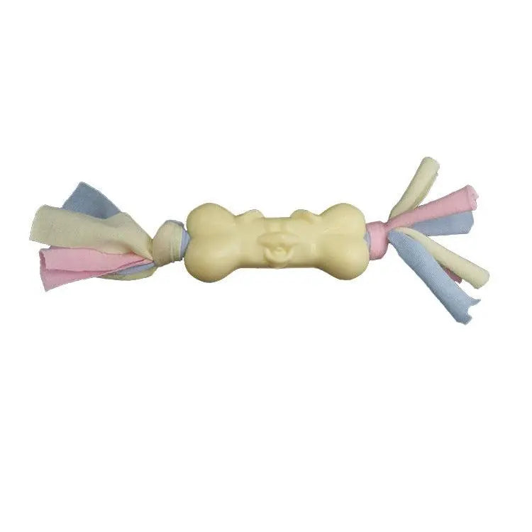 Molar Pawz - Interactive Dog Bone Cotton Cloth Strips For Stress Relief And Teeth Cleaning Dog Hugs Cat