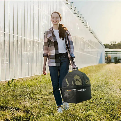 pawzidea 4 In 1 Pet Stroller For Small Dogs And Cats With Detachable Carrier No Zip Canopy Foldable Eco Friendly Jogger - Animals & Pet Supplies > Pet Supplies > Pet Strollers > Jogging Strollers Dog