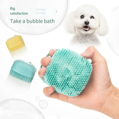Does not apply Soft Silicone Pet Bathing Brush And Massager With Shampoo Dispenser For Easy Grooming And Skin Massage - Animals & Pet Supplies > Pet Supplies > Pet Grooming Supplies > Pet Combs & Brushes > Brushes Dog