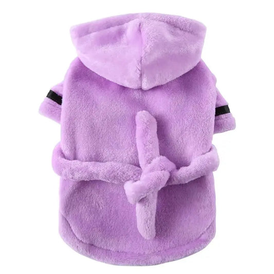 Soft Quick Drying Pet Bathrobe: Super Absorbent Dog Pajama with Hood Does not apply