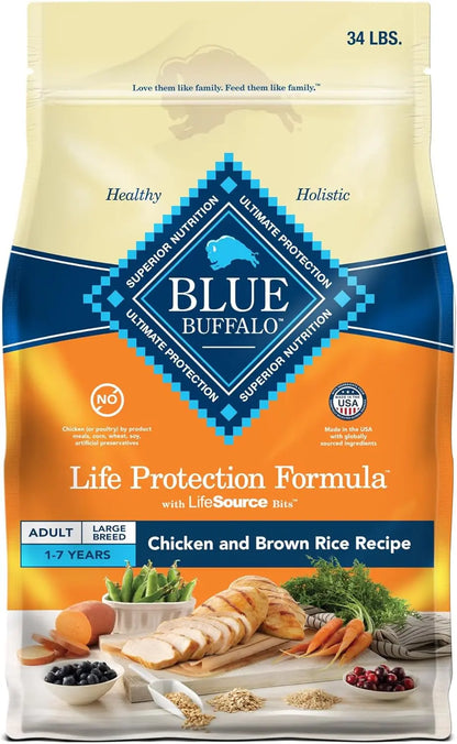 Blue Buffalo Life Protection Formula Large Breed Adult Dry Dog Food, Chicken & Brown Rice Recipe, 30-Lb Bag - Supports Joint Health and Promotes Lean Muscle with Natural Ingredients Blue Buffalo Company, Ltd