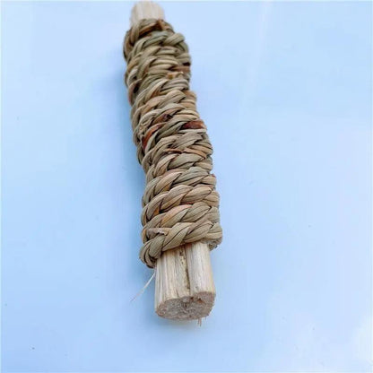 Dog Hugs Cat Bamboo Bliss Straw Molar Toy For Small Pets Natural Water Plants And Sweet Bamboo Chew Toy - Animals & Pet Supplies > Pet Supplies > Small Animal Supplies > Small Animal Habitat Accessories Dog