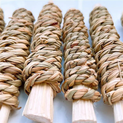 Dog Hugs Cat Bamboo Bliss Straw Molar Toy For Small Pets Natural Water Plants And Sweet Bamboo Chew Toy - Animals & Pet Supplies > Pet Supplies > Small Animal Supplies > Small Animal Habitat Accessories Dog