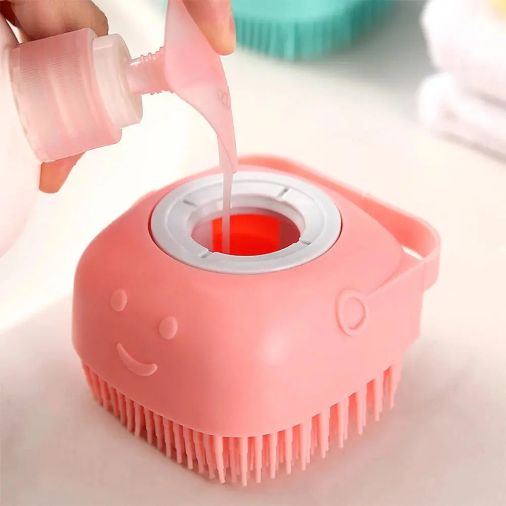Pet Bathing Brush Soft Silicone Massager Shower Gel Bathing Brush Clean Tools Comb Gloves Dog Cat Grooming Supplies Accessories Does not apply