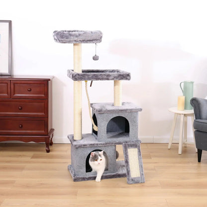 Excel Pets Multi Level Cat Tree With Scratching Posts And Climbing Tower Condo For Cats Classic Style Steady High Quality - Animals & Pet Supplies > Pet Supplies > Cat Supplies > Cat Furniture > Cat Trees & Towers cat