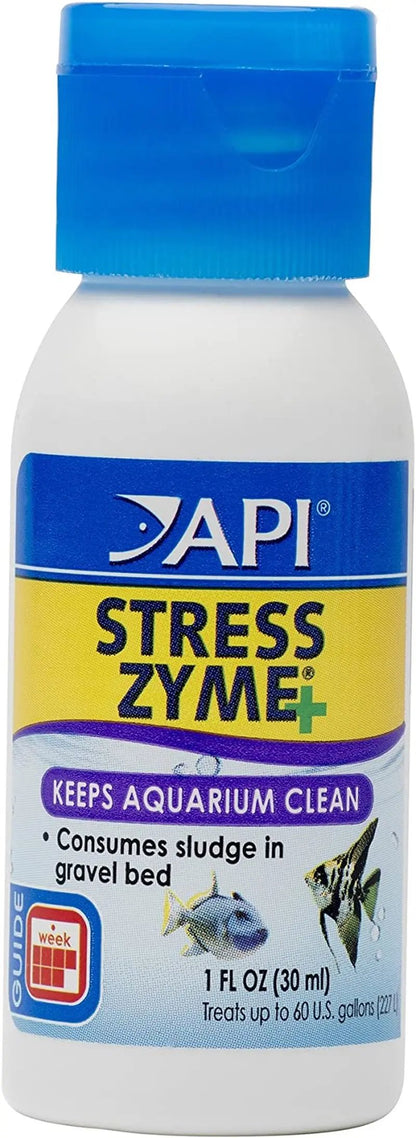 Mars Fishcare API Stress Zyme Aquarium Cleaning Solution 16 Oz Bottle Keeps Tank Crystal Clear and Fish Healthy - Animals & Pet Supplies > Pet Supplies > Fish & Aquatic Supplies > Aquarium Water Treatments > Water Conditioners