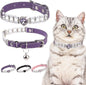 EXPAWLORER Expawlorer Soft Velvet Breakaway Cat Collar With Rhinestones Adjustable Nine To Twelve Inches - Animals & Pet Supplies > Pet Supplies > Pet Collars & Harnesses > Breakaway & Safety Collars cat