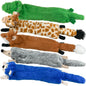 SHARLOVY SharLovy 5 Pack Plush Squeaky Dog Toys For Chewing And Teething Squirrel Cow Fox Wolf Tiger Bundle - Animals & Pet Supplies > Pet Supplies > Dog Supplies > Dog Toys Dog