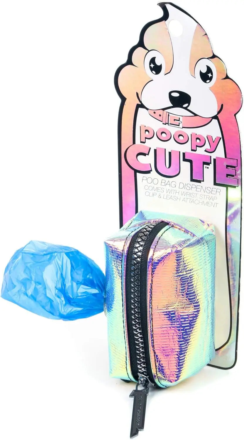 Poopycute - Cute Dog Poop Bag Holder for Leash Poop Bags for Dogs Vegan Friendly Dog Poop Bag Dispenser Dog Treat Pouch Leash Poop Bag Holder Dog Waste Bag Dispenser Dog Bag Holder Checkered poopyCUTE