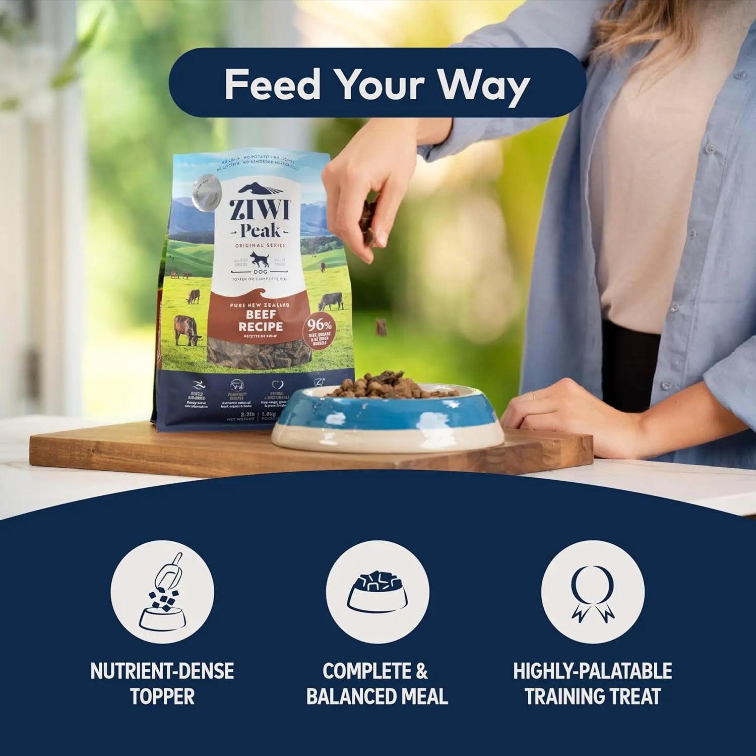 Peak Air-Dried Dog Food – Beef - All Natural, High Protein, Grain Free, Limited Ingredient W/ Superfoods (16Oz) Excel Pets