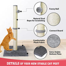 Excel Pets 31 Inch Tall Cat Scratching Post With Hanging Ball For Durable Furniture Protection - Animals & Pet Supplies > Pet Supplies > Cat Supplies > Cat Furniture > Cat Scratchers & Scratching Posts cat