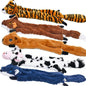 SHARLOVY SharLovy 5 Pack Plush Squeaky Dog Toys For Chewing And Teething Squirrel Cow Fox Wolf Tiger Bundle - Animals & Pet Supplies > Pet Supplies > Dog Supplies > Dog Toys Dog