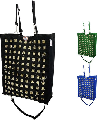 Paris Tack Premium Slow Feed Horse Hay Bag Holds 2 To 3 Flakes With 1.75 Inch Square Openings For Timothy Orchard Alfalfa - Sporting Goods > Outdoor Recreation > Equestrian > Horse Care > Horse Feed Equine