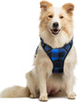 GLOBEGOU CO.,LTD Rabbitgoo Large Dog Harness No Pull Adjustable Soft Padded Vest Reflective Oxford Material Red Plaid Dual Leash Clips - Animals & Pet Supplies > Pet Supplies > Pet Collars & Harnesses Dog