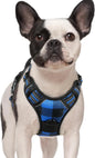GLOBEGOU CO.,LTD Rabbitgoo Large Dog Harness No Pull Adjustable Soft Padded Vest Reflective Oxford Material Red Plaid Dual Leash Clips - Animals & Pet Supplies > Pet Supplies > Pet Collars & Harnesses Dog