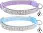 EXPAWLORER Expawlorer Soft Velvet Breakaway Cat Collar With Rhinestones Adjustable Nine To Twelve Inches - Animals & Pet Supplies > Pet Supplies > Pet Collars & Harnesses > Breakaway & Safety Collars cat