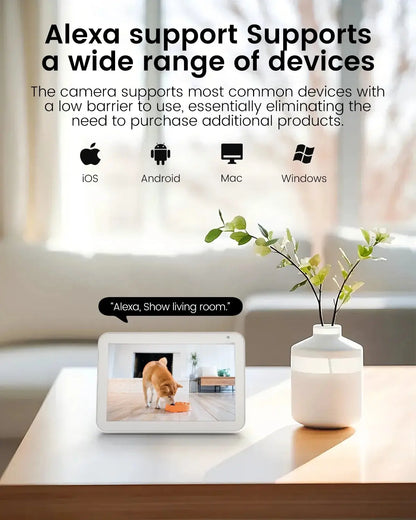 Vimtag 5G And 2.4G Indoor Security Camera For Home 2.5K 4MP Pet Camera With App For Dogs Cats 8X Zoom - Cameras & Optics > Cameras > Surveillance Cameras Other