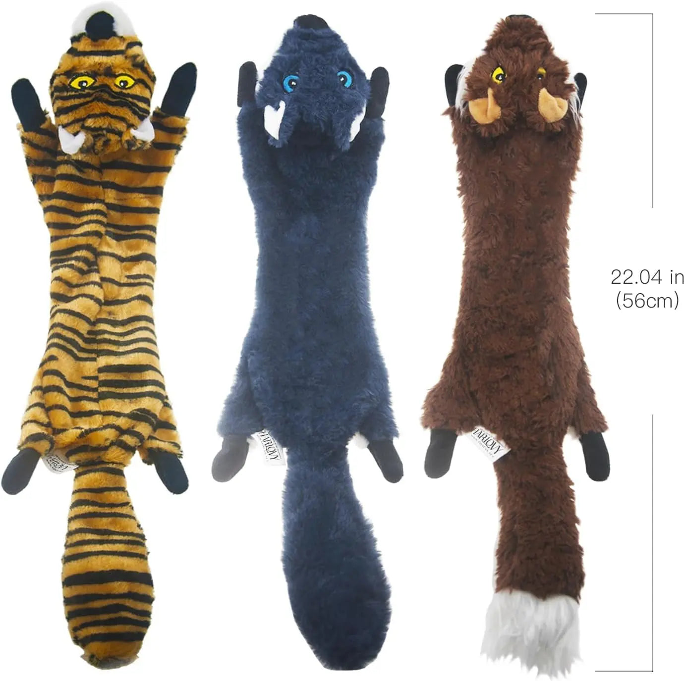 SHARLOVY Dog Squeaky Toys 5 Pack, Pet Crinkle Toy No Stuffing Animals Plush, Dog Chew for Large and Medium, Doggie Teething for Boredom SHARLOVY