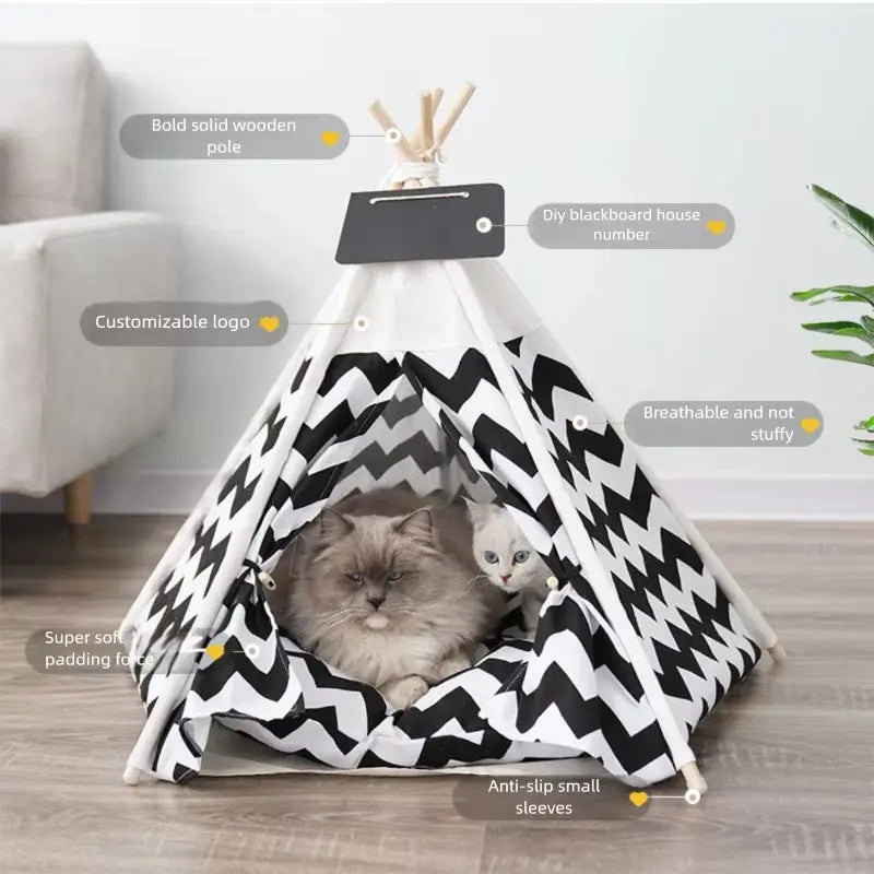 Stylish Pet Tent Hideaway for Cats, Dogs & Adventurous Naps Excel Pets