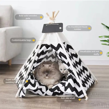 Stylish Pet Tent Hideaway for Cats, Dogs & Adventurous Naps Excel Pets
