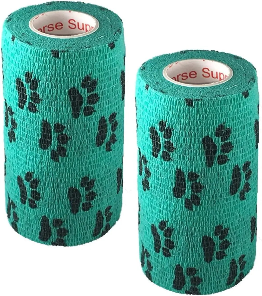 Prairie Horse Supply Bulk Pack 4 Inch Veterinary Wrap Tape Prairie Horse Self Adhesive Vet Wrap With Colorful Designs 5 Yard Roll - Animals & Pet Supplies > Pet Supplies > Pet Medical Tape & Bandages Equine