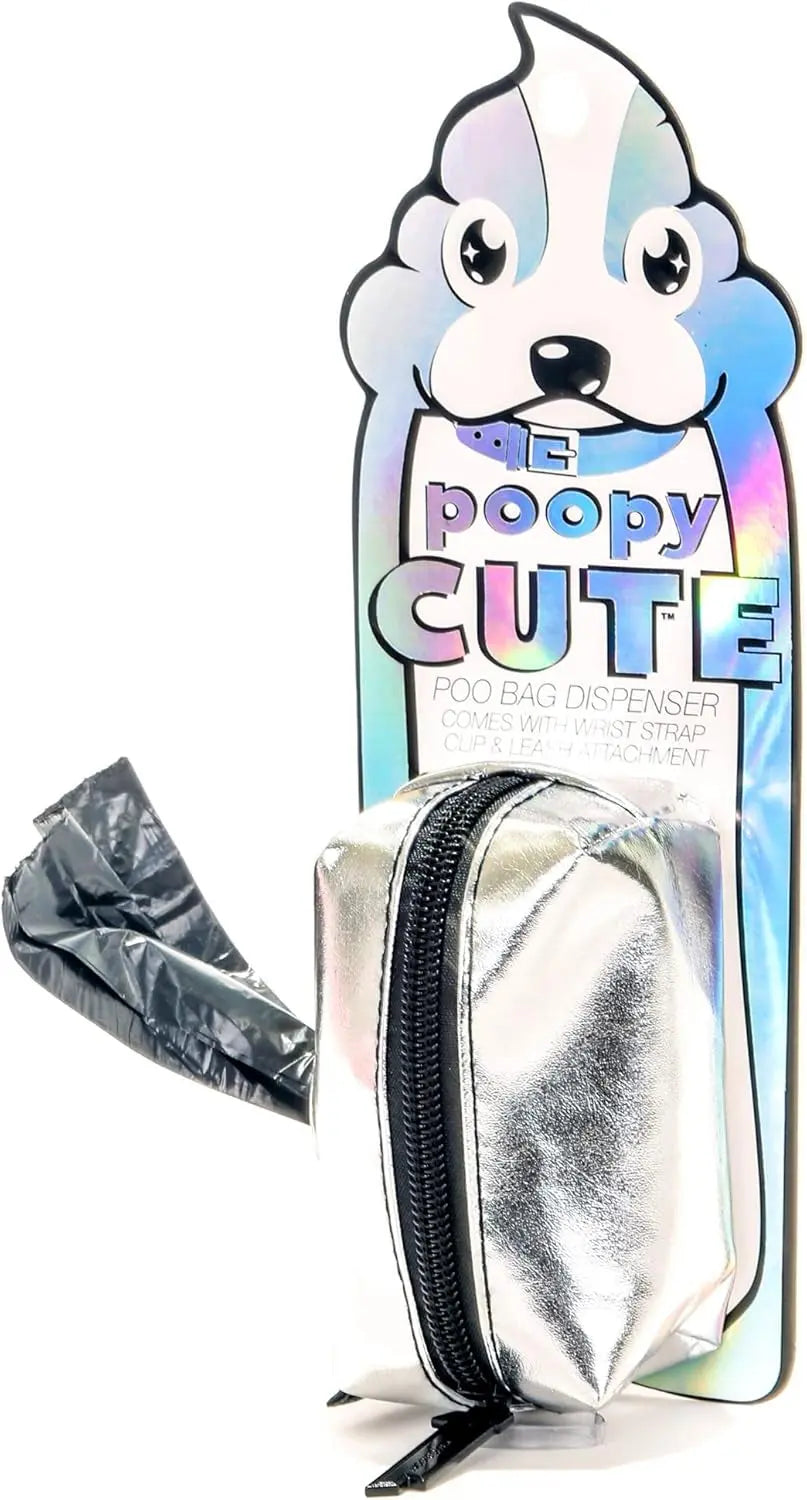 Poopycute - Cute Dog Poop Bag Holder for Leash Poop Bags for Dogs Vegan Friendly Dog Poop Bag Dispenser Dog Treat Pouch Leash Poop Bag Holder Dog Waste Bag Dispenser Dog Bag Holder Checkered poopyCUTE