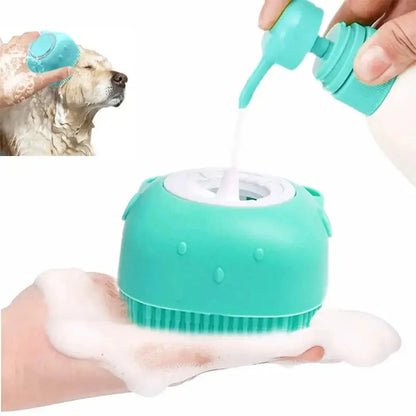 Does not apply Soft Silicone Pet Bathing Brush And Massager With Shampoo Dispenser For Easy Grooming And Skin Massage - Animals & Pet Supplies > Pet Supplies > Pet Grooming Supplies > Pet Combs & Brushes > Brushes Dog