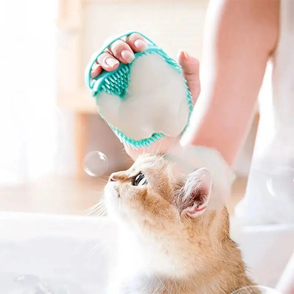 Pet Bathing Brush Soft Silicone Massager Shower Gel Bathing Brush Clean Tools Comb Gloves Dog Cat Grooming Supplies Accessories Does not apply
