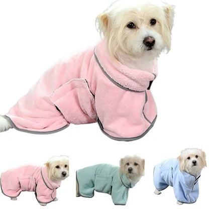 Excel Pets Microfiber Quick Drying Towel And Bathrobe For Pets After Bath Care Absorbent Cozy Coat Dryer - Animals & Pet Supplies > Pet Supplies > Pet Grooming Supplies Dog