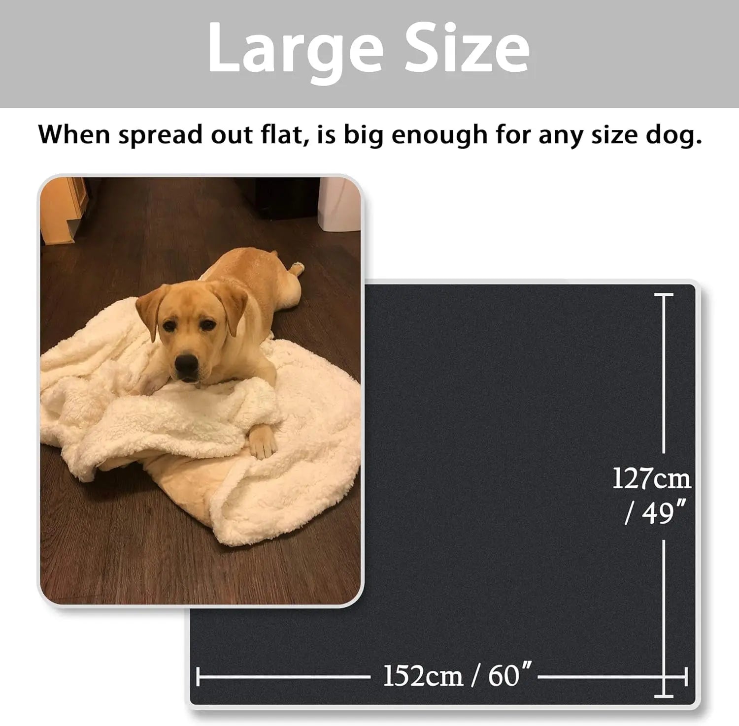 Large Dog Blanket, Super Soft Fluffy Sherpa Fleece Dog Couch Blankets and Throws for Large Medium Small Dogs Puppy Doggy Pet Cats, 50X60 Inches Excel Pets